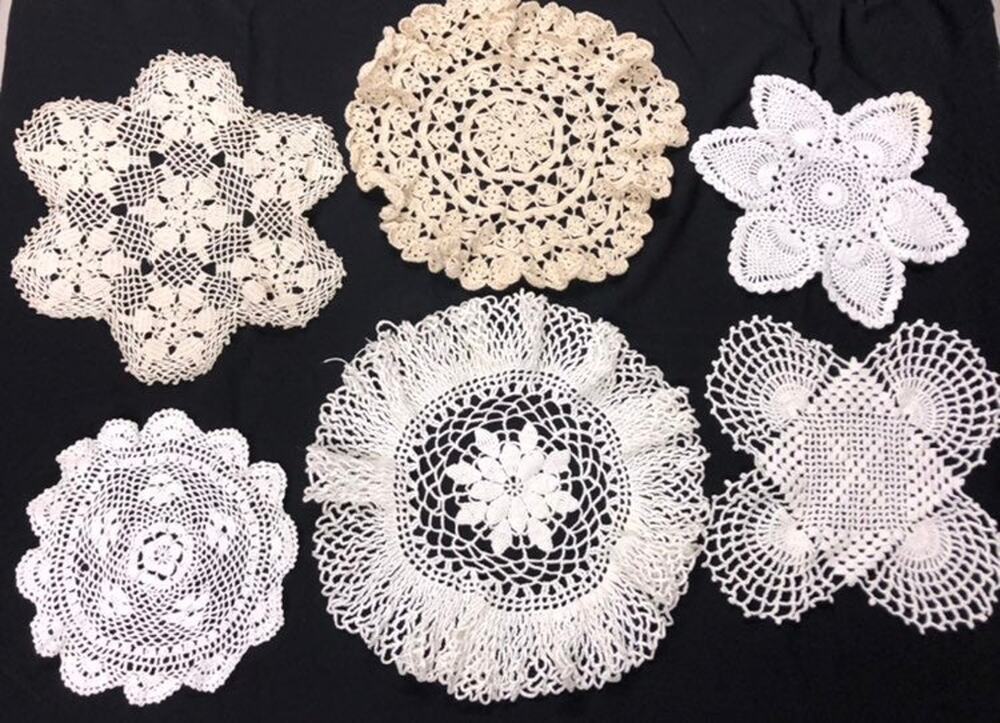 Vintage Handmade Doille Lot of 6